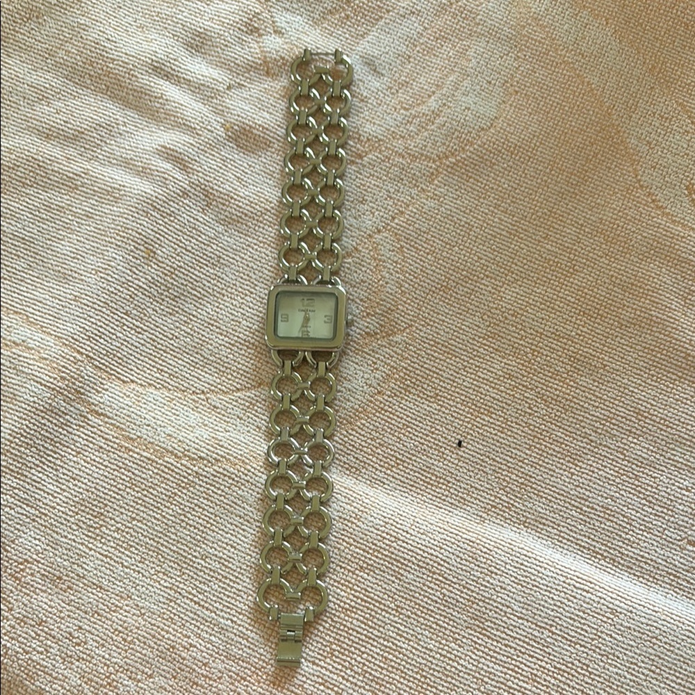 Silver Rectangular Face Chainlink Watch - Picture 4 of 6